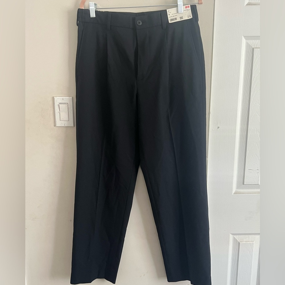 Uniqlo Navy Pleated Wide Pants Navy NWT